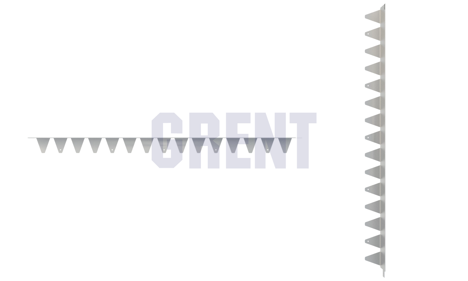 Бордюр стальной GRENT BR L-образный 1200*100, 1,5, нержавеющий