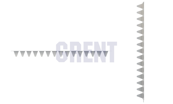 Бордюр стальной GRENT BR L-образный 1200*80, 1,5, оцинкованный