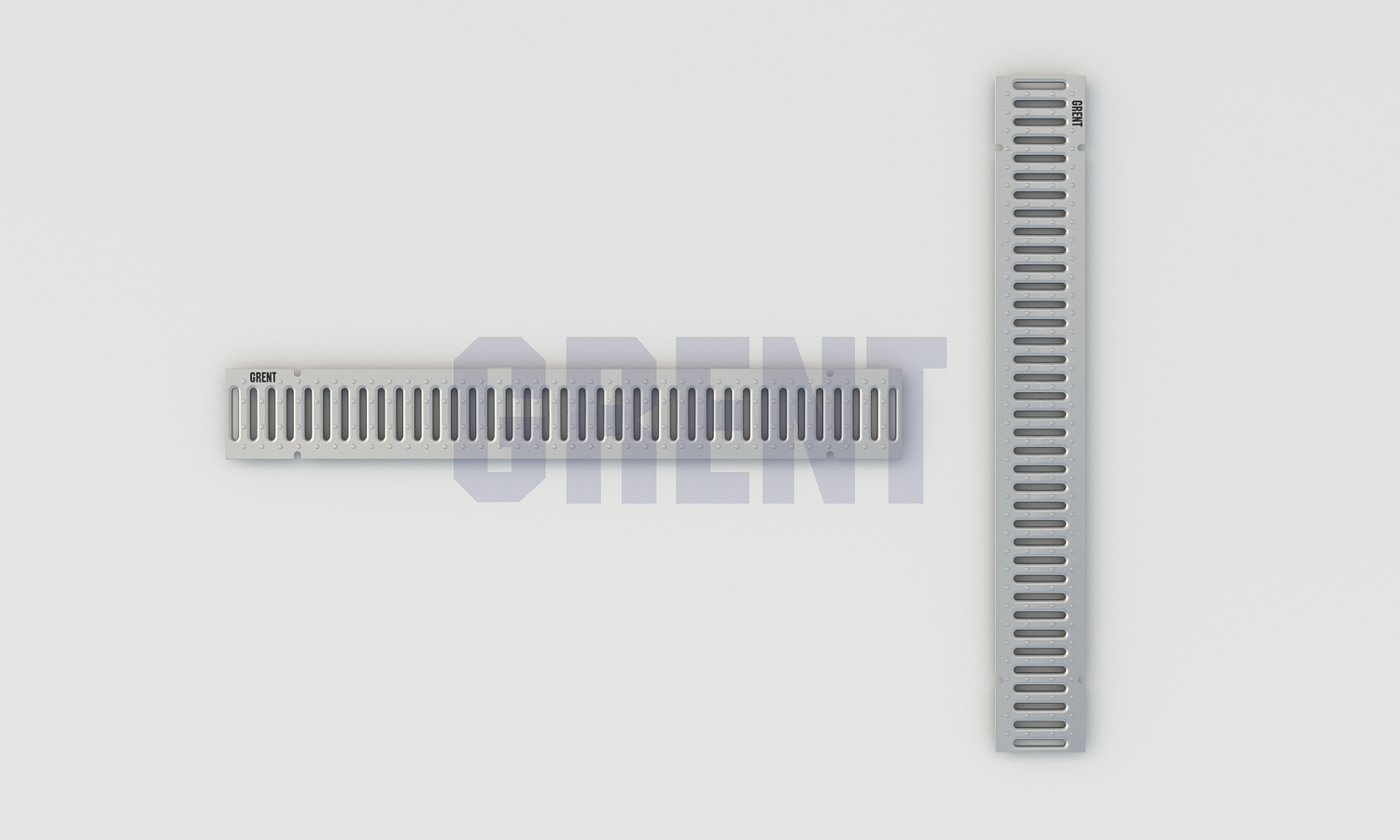 Штампованная решетка водоотводная из оцинкованной стали GRENT PlasT 100