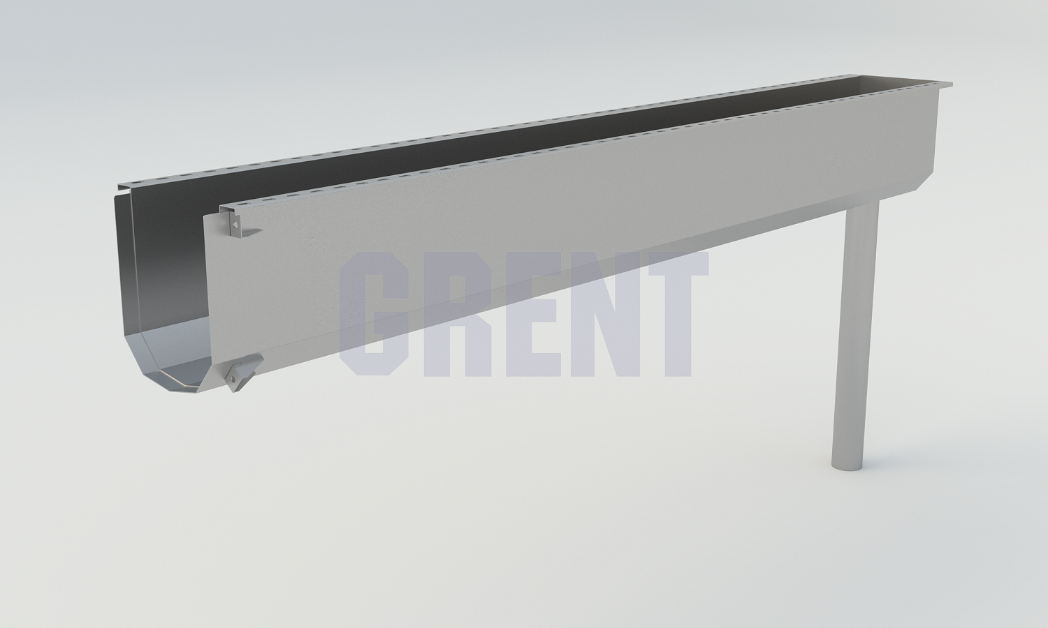 Лоток водоотводный мостовой GRENT MosT подвесной 300 выпускной торцевой